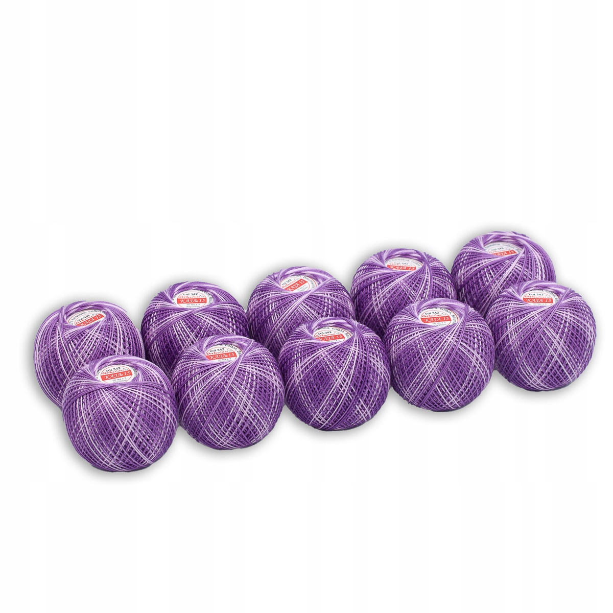 Háčkovací Příze Kája 15 fioleotvy stínovaný k.0342 10 Ks