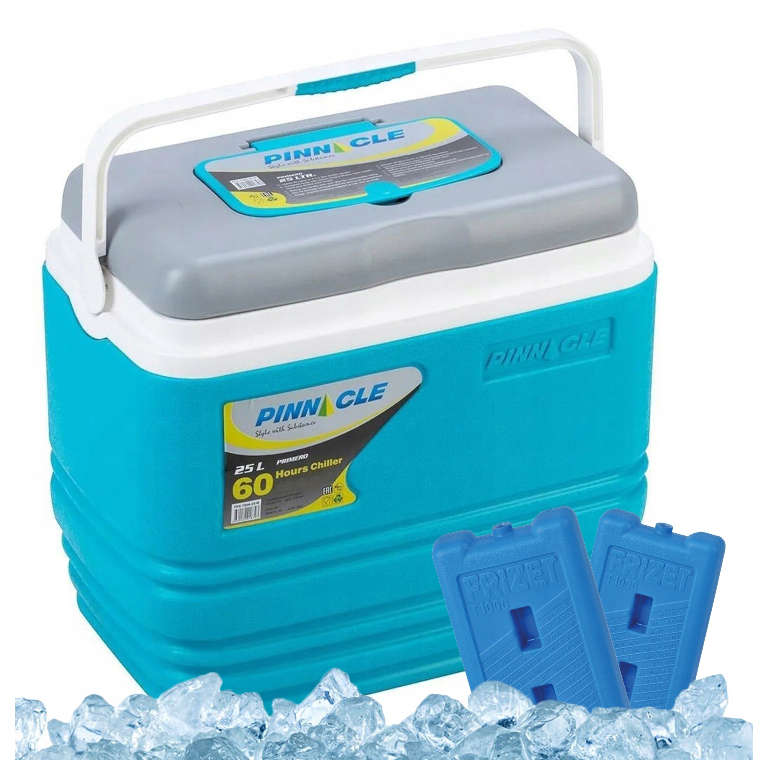 Sada turistické ledničky Pinnacle TPX7006 25L modrá 2 náplně 1 l