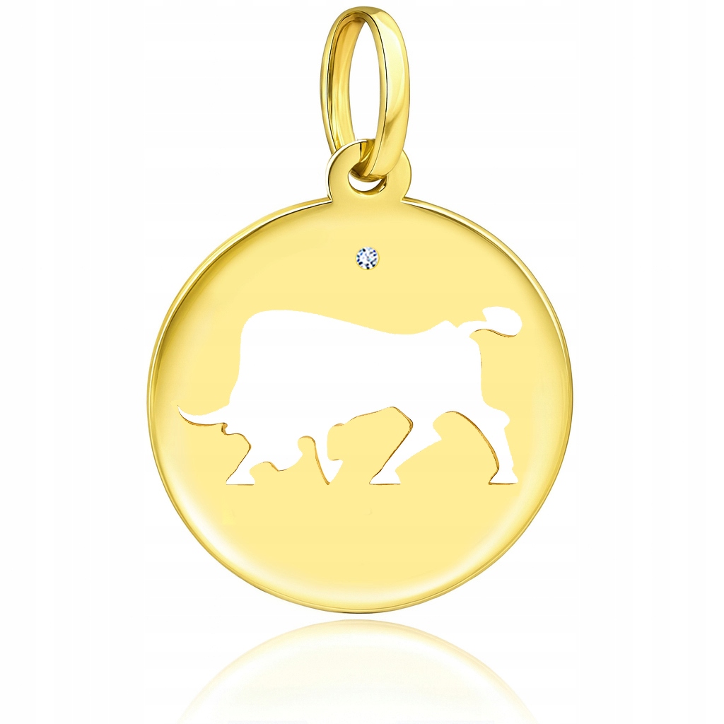Zlatý přívěsek znamení zvěrokruhu Býk s briliantem Pr. 585