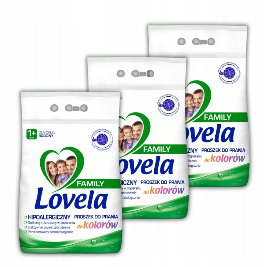 Lovela Family Prášek na barvy 2,1 kg x3