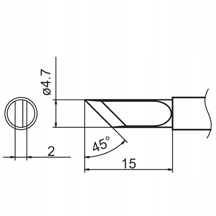 

Grot T12-K ścięty typu ostrze nóż Hakko Aoyue