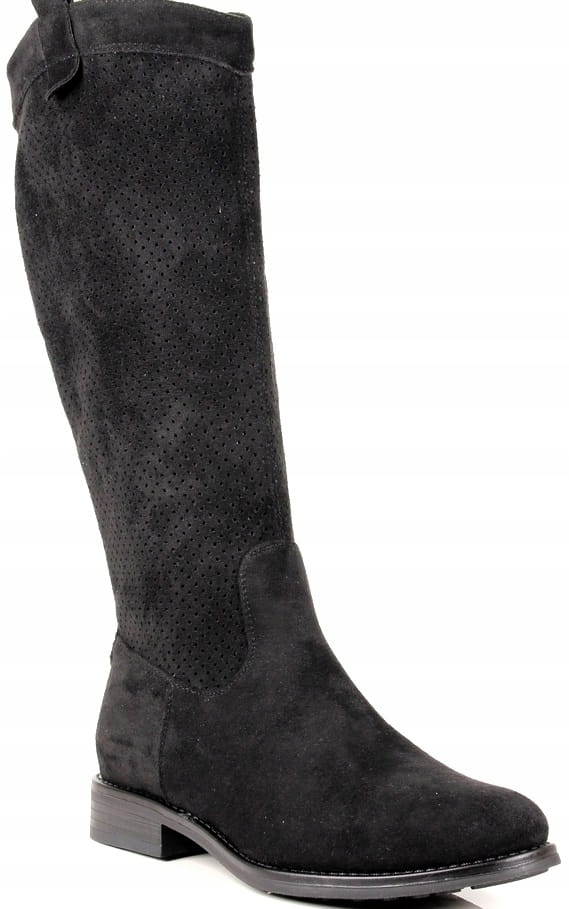 Ažurové Kozačky Kozačky Ploché, Lehké, Černé