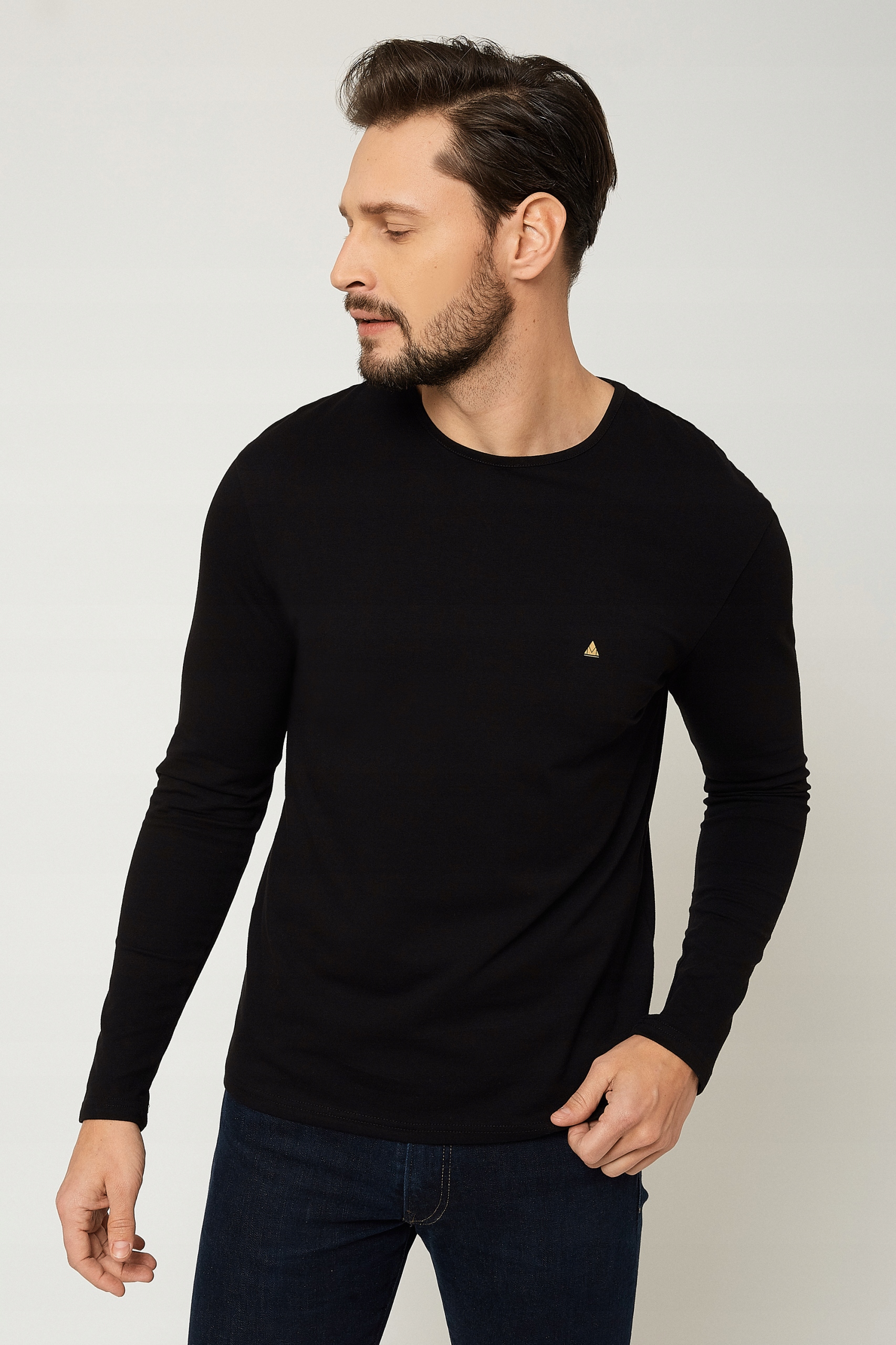 BLUZKA KOSZULKA POD MARYNARKĘ DŁUGI RĘKAW BAWEŁN L Model Premium slim