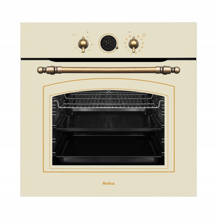 Zestaw RETRO AGD AMICA ED17319W + OKC6212RM + PI6501 Beżowy z indukcją Stan opakowania oryginalne