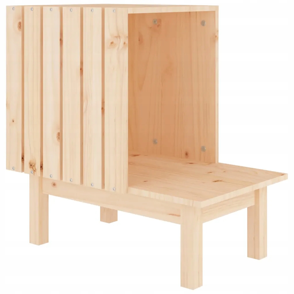 Levně Domeček pro kočky 60x36x60 cm, borovicové dřevo, přírodní