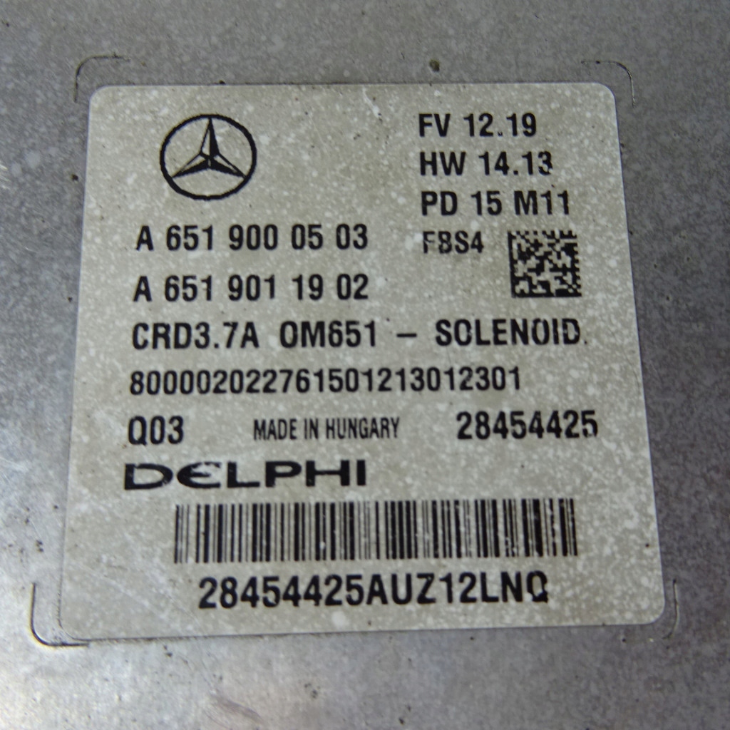MERCEDES E W212 2.2CDI control unit A6519000503