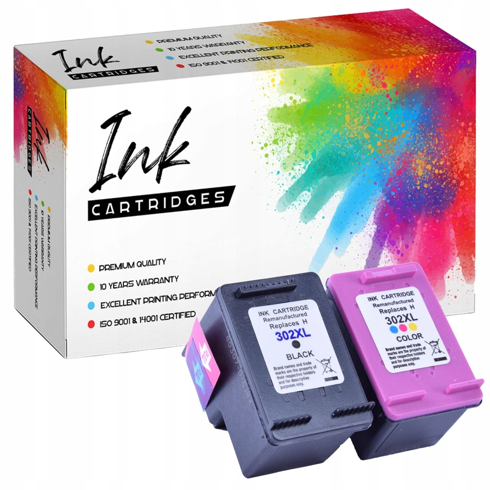 2x Tusze Do HP 302 XL Envy 4524 4525 e-All-in-One