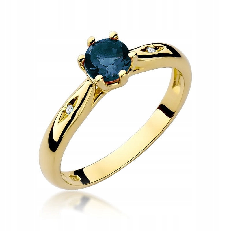 Zlatý Prstýnek 585 Zásnubní Safír 0,50 ct
