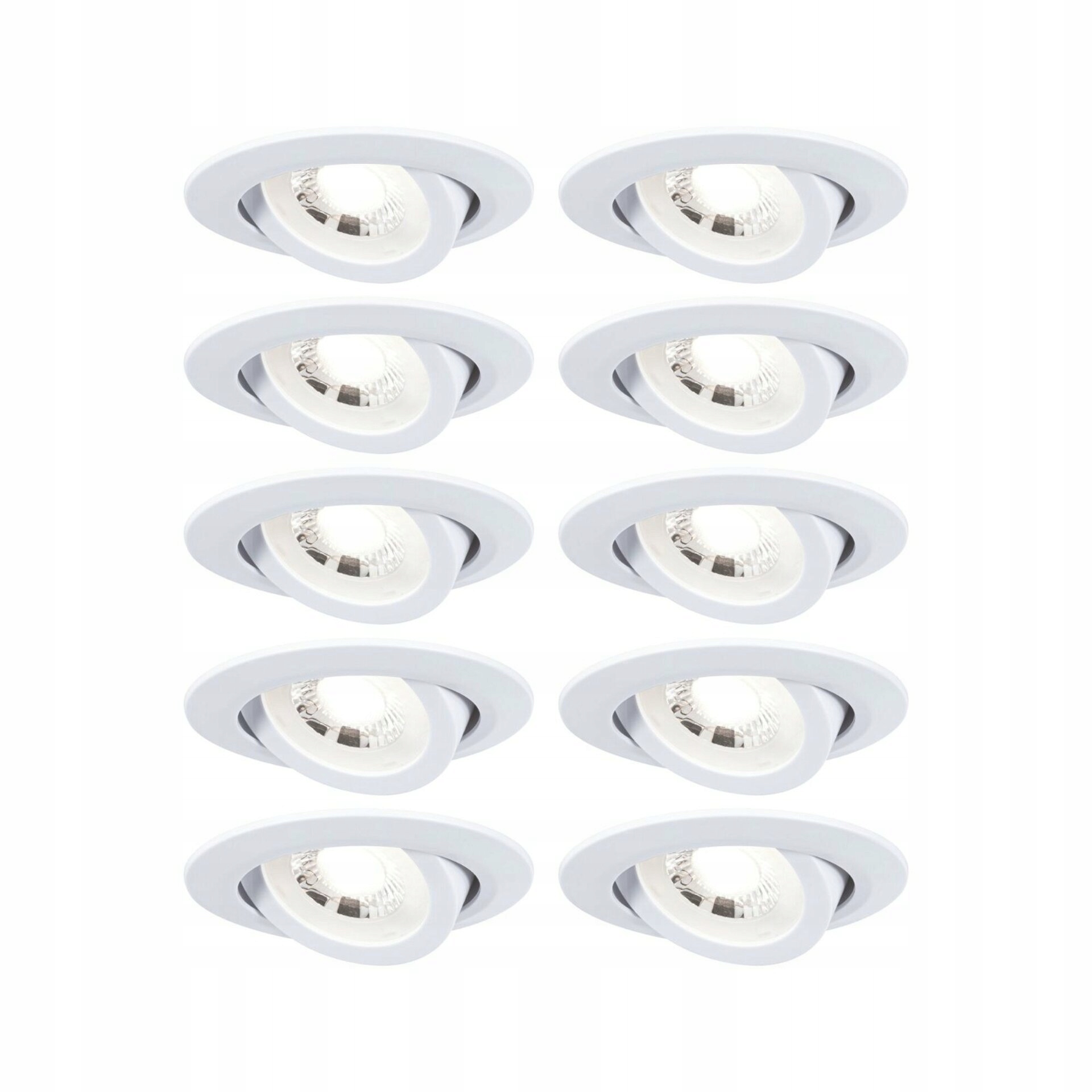 Paulmann Led vestavná výklopná svítidla sada 10x4,8W 3000K 82mm bílá
