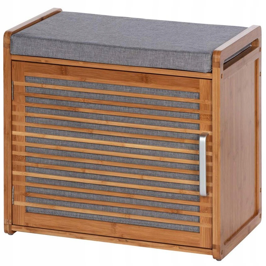 Uzamykateľná Skrinka Na Topánky So Sedadlom, bambusová