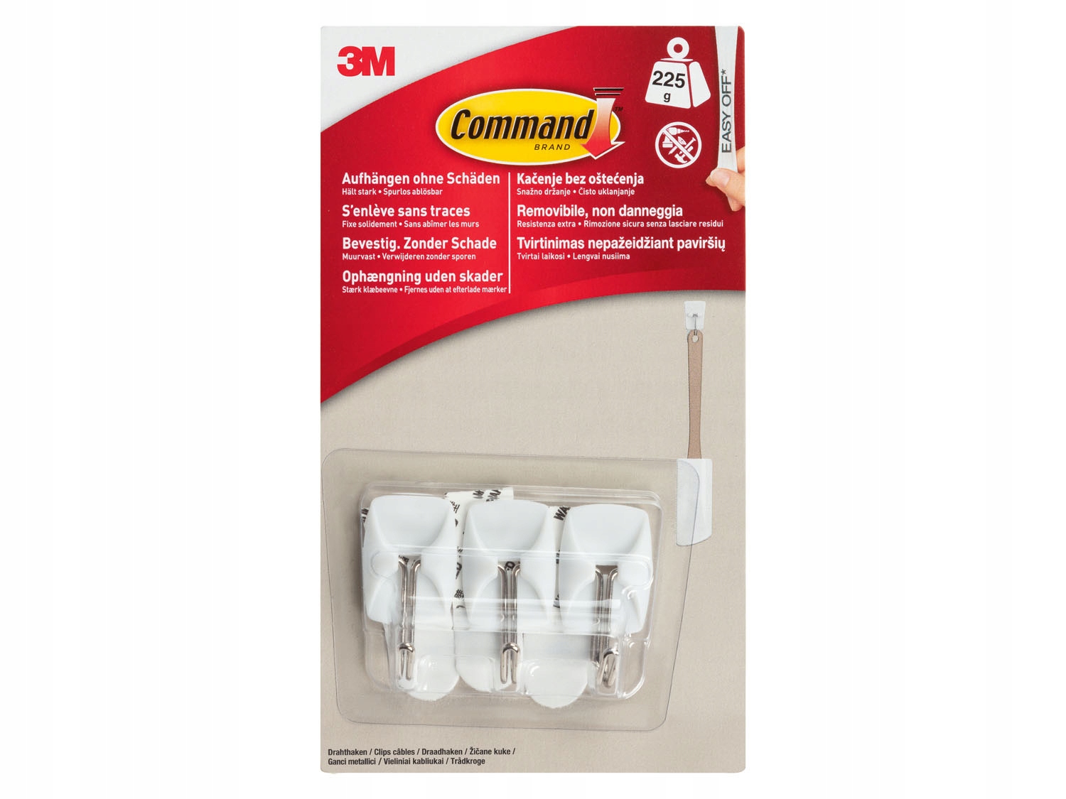 

3M Command Haczyki wieszaki samoprzylepne 3 szt.