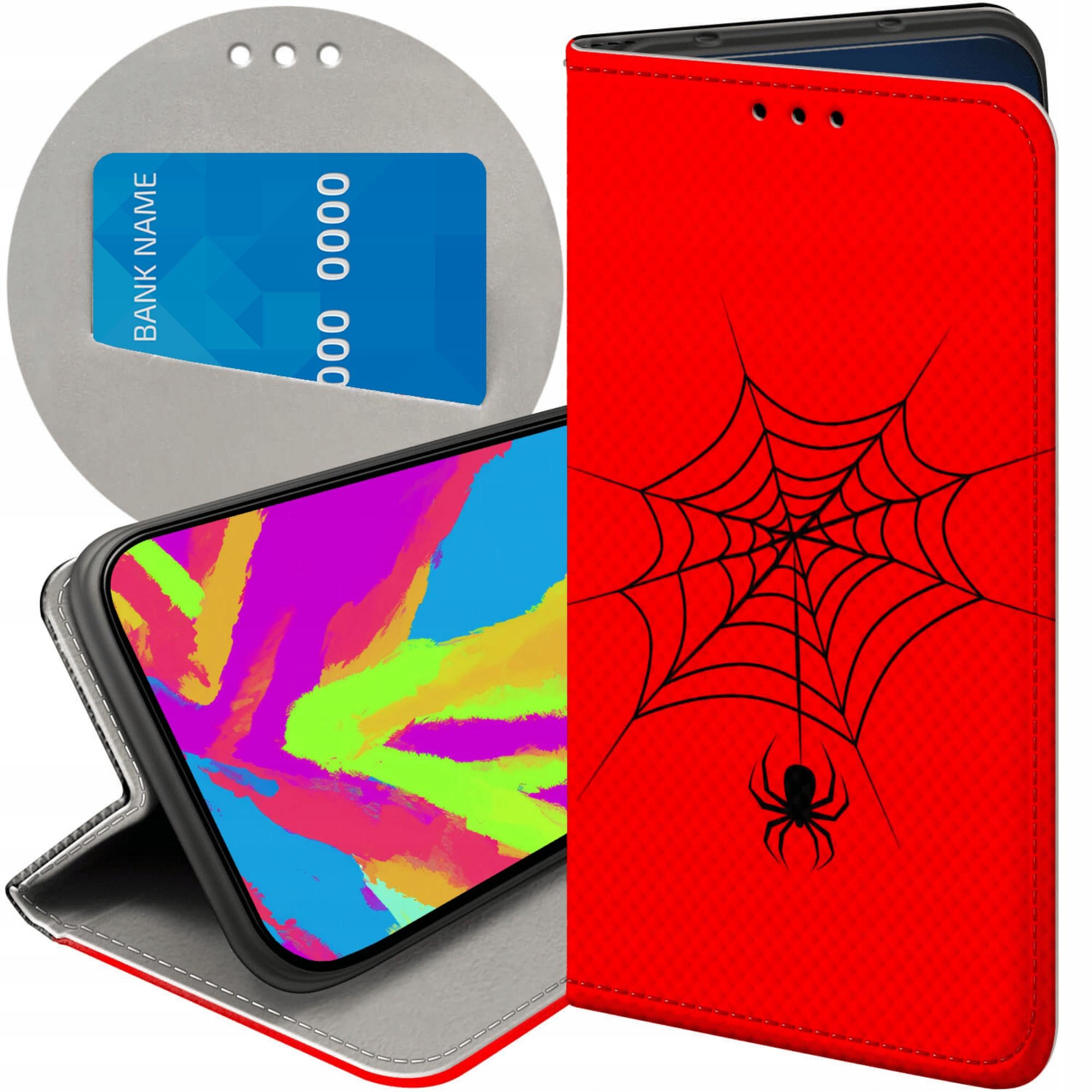 Etui Z Klapką Do Samsung Galaxy J7 2017 Pająk Spider Pajęczyna Case
