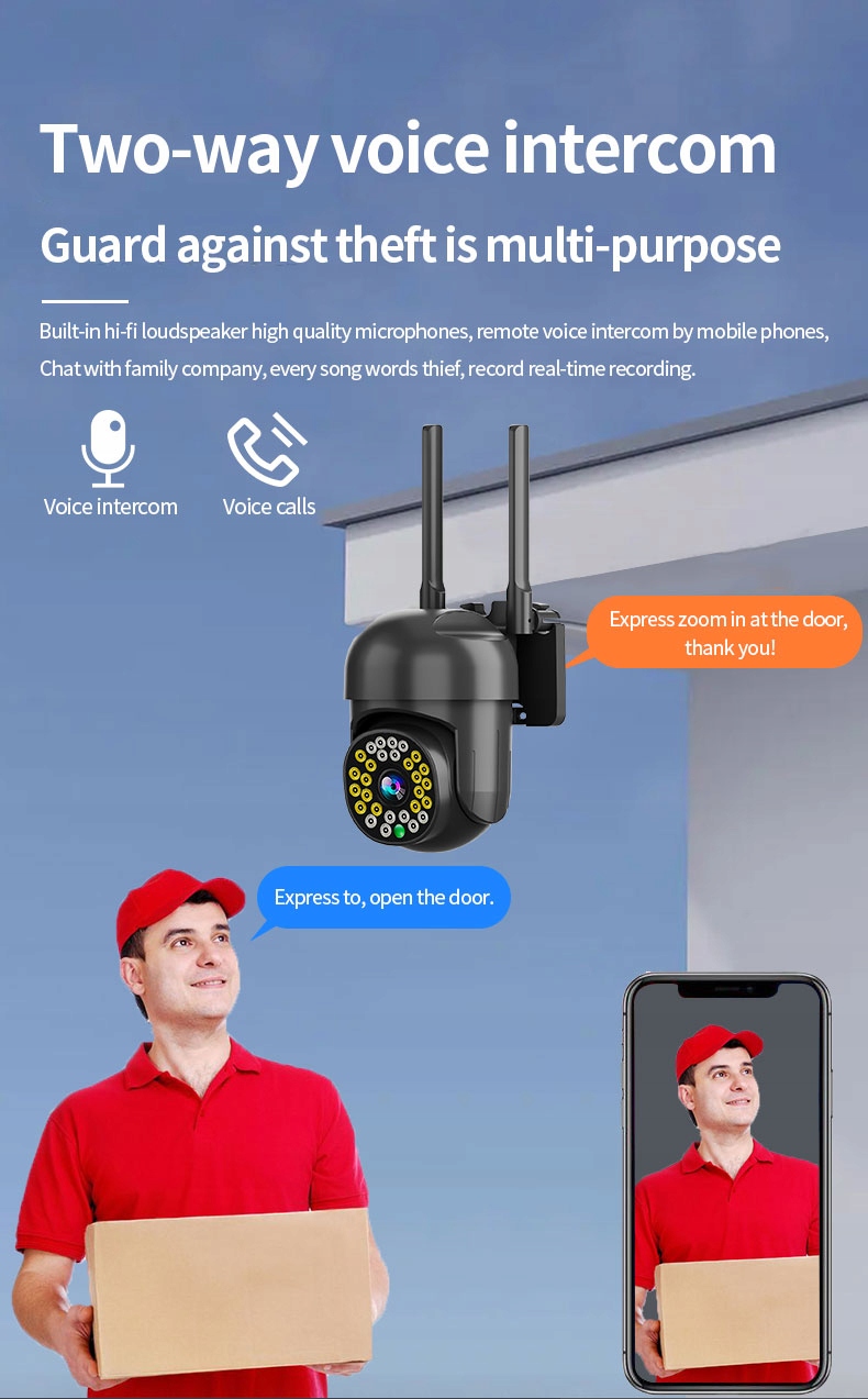 KAMERA OBROTOWA ZEWNĘTRZNA IP WIFI FULL HD TUYA Szerokość produktu 10.8 cm