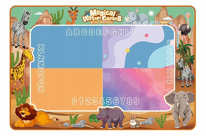 MATA DO KOL. PISAKIEM WODNYM SAFARI 44x32CM 0008