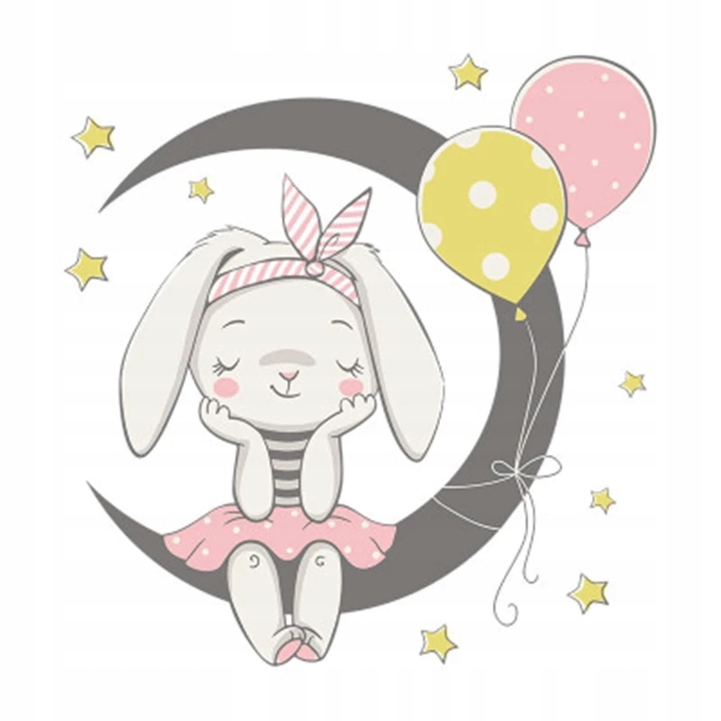 

Naklejka na ścianę, meble Królik Księżyc Balony