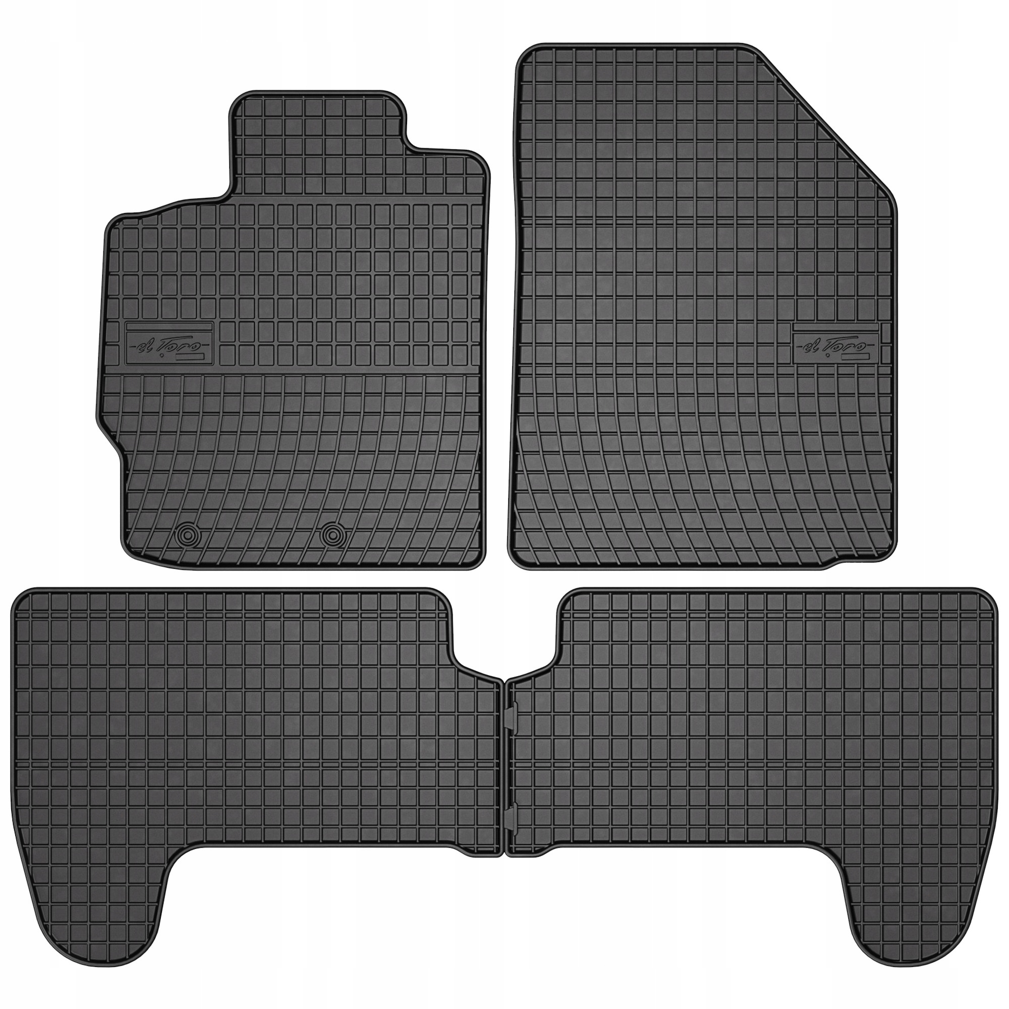 Gumové koberce černé Toyota Yaris II 2005-2011