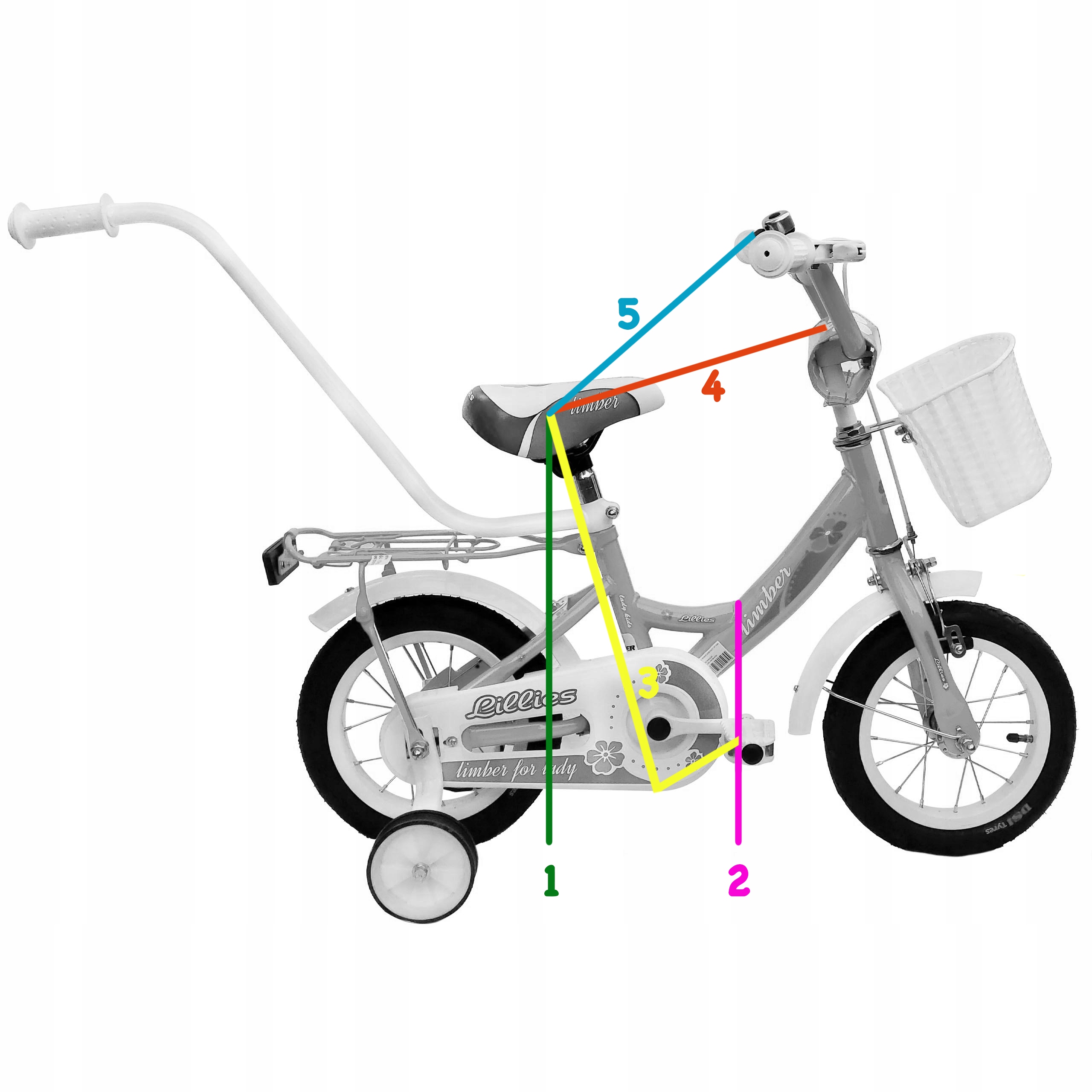 BMX Rower Dziecięcy Rowerek 12 cali + Prowadnik Rodzaj przerzutki brak