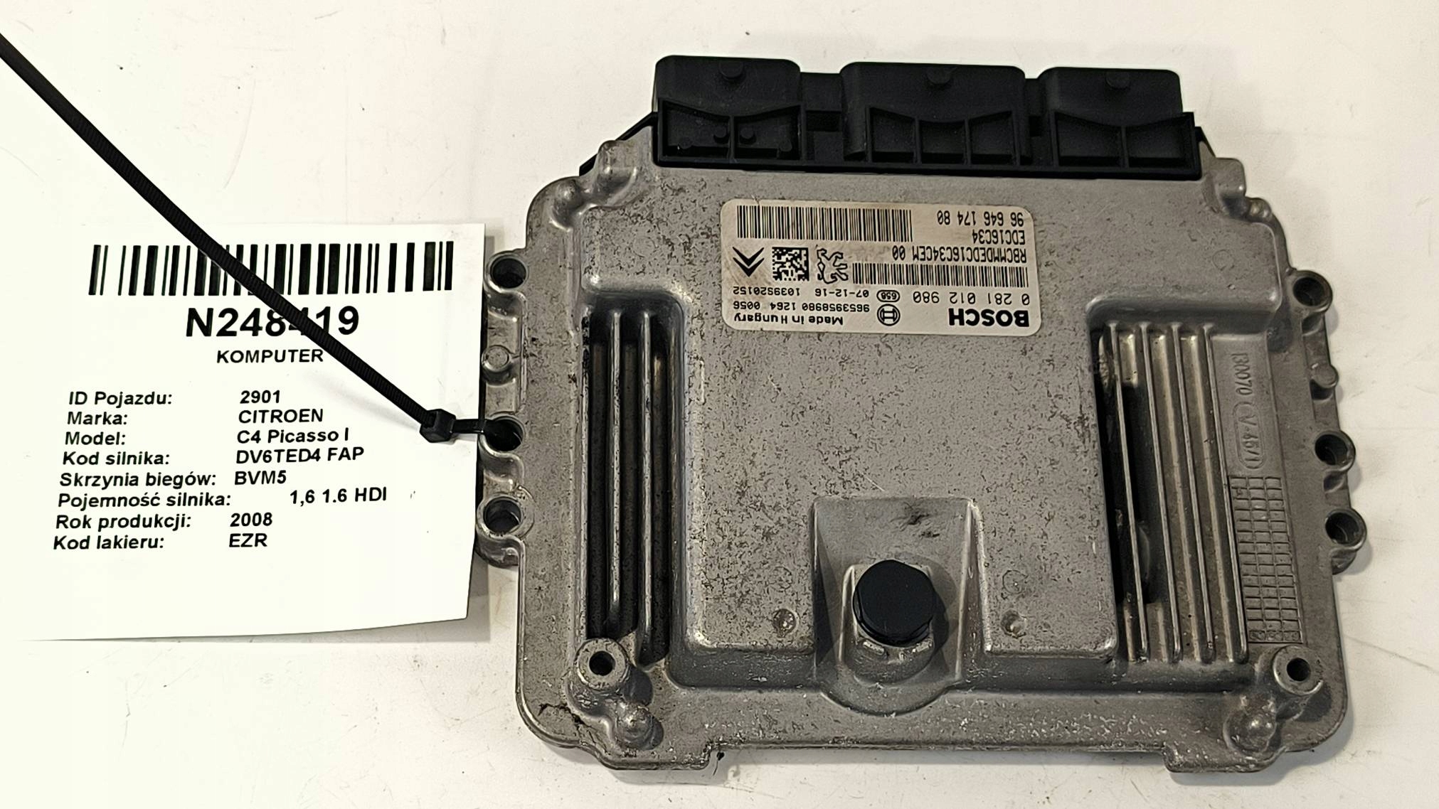 Computer 9664617480 CITROEN C4 Picasso und