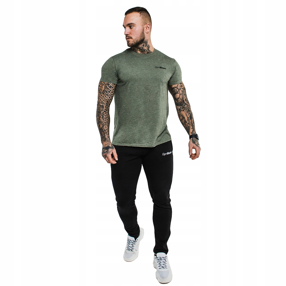 FUNKCJONALNE DRESY SPORTOWE SPODNIE SLIMFIT NA TRENING - GymBeam S czarne Kod producenta 12913