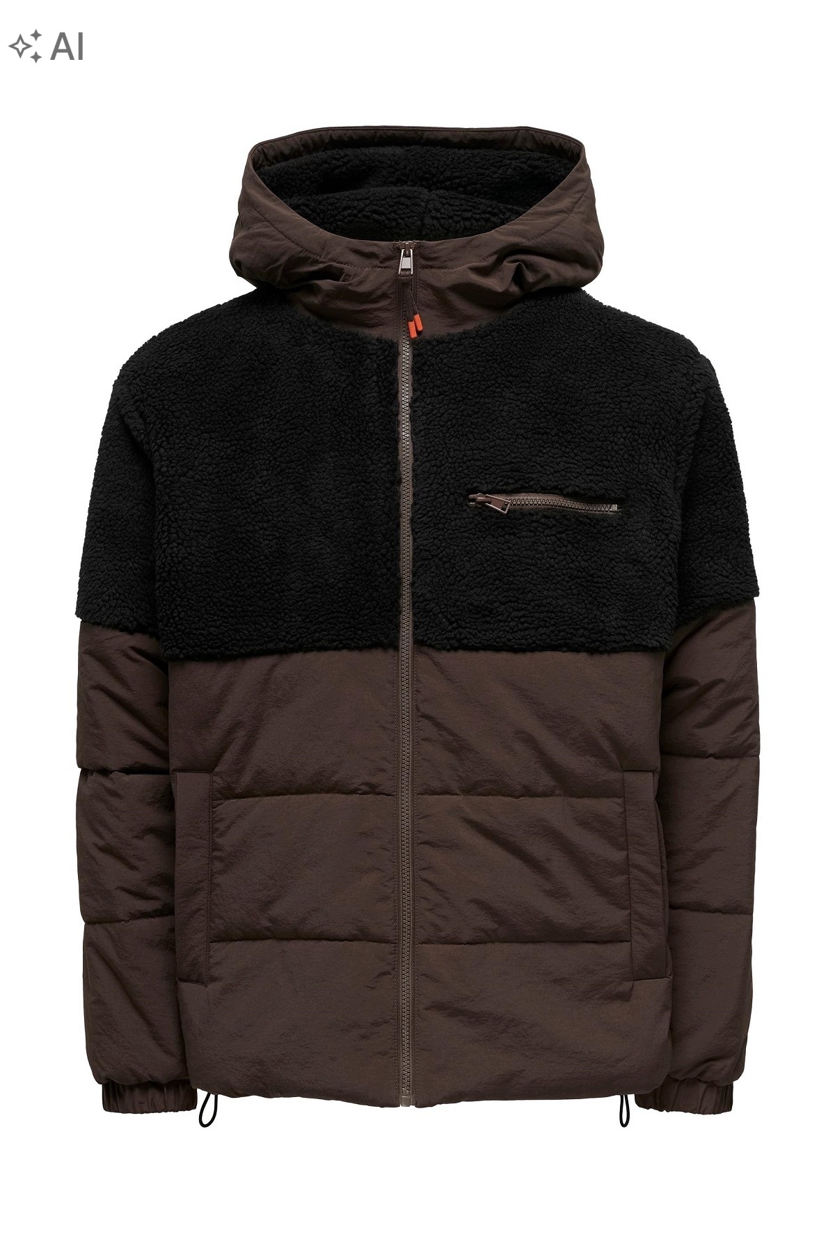 Only & Sons Černá Prošívaná Bunda S Kapucí XL 5IA