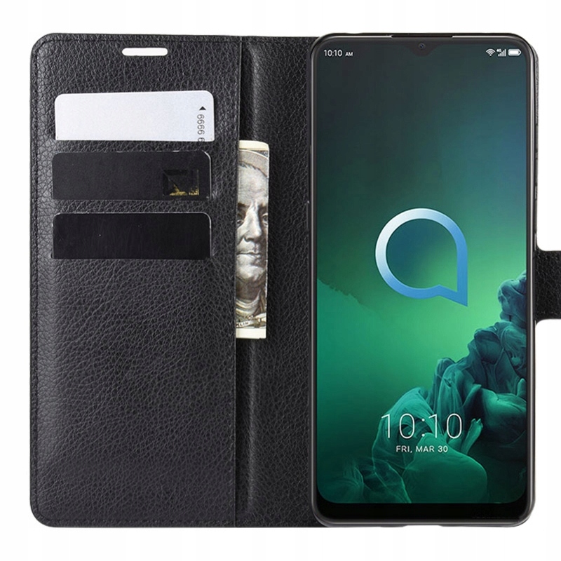 

Etui Z Klapką Portfel Litchi Do Alcatel 3X 2019