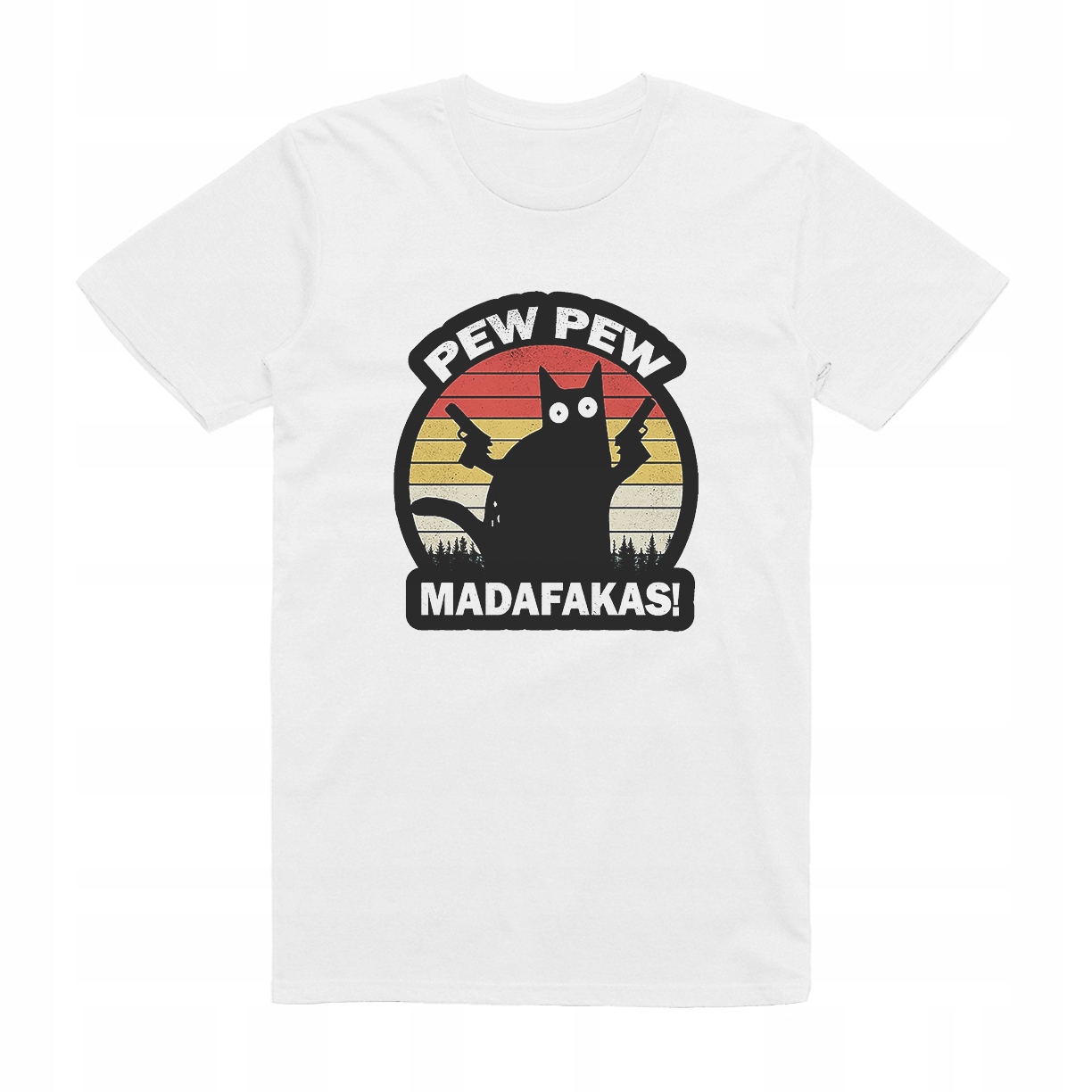 

M - Koszulka T-shirt Z Kotem Madafakas Pew Kot