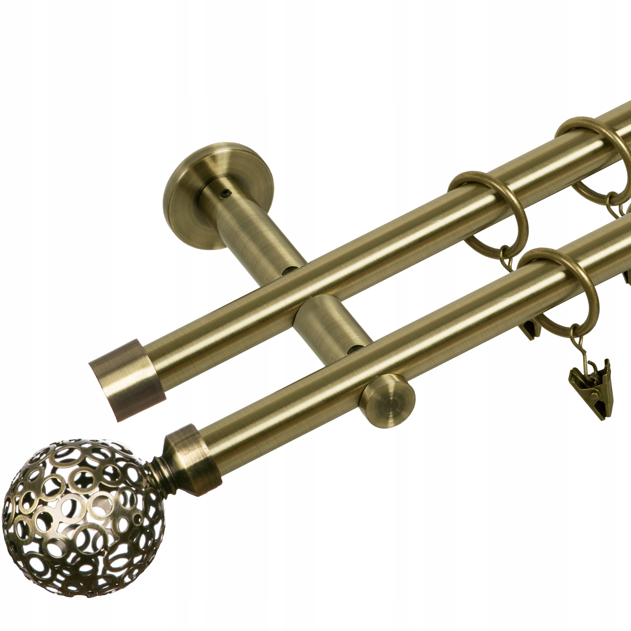 

Karnisz Metalowy Podwójny 19/19 mm 220 cm