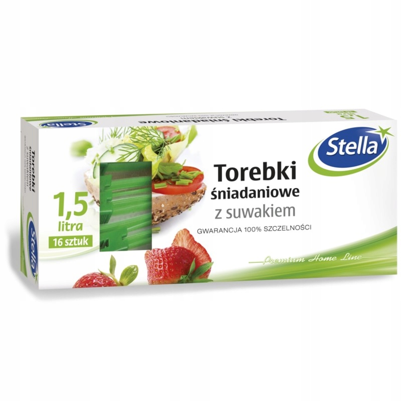 

Torebki Śniadaniowe z suwakiem Stella 1,5L 16szt