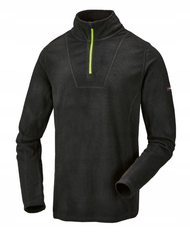 Bluza Polarowa Męska Parkside Robocza Polar Czarna, XL ze Stójką i Zamkiem