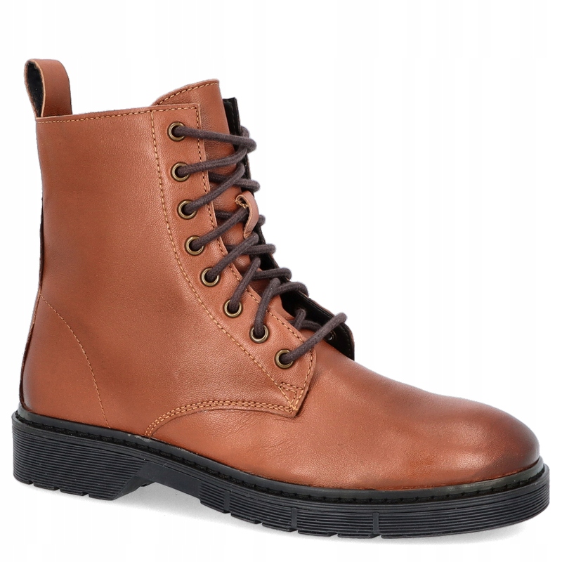 Sznurowane workery Sergio Stefano 22W-22672 Brązowe 37