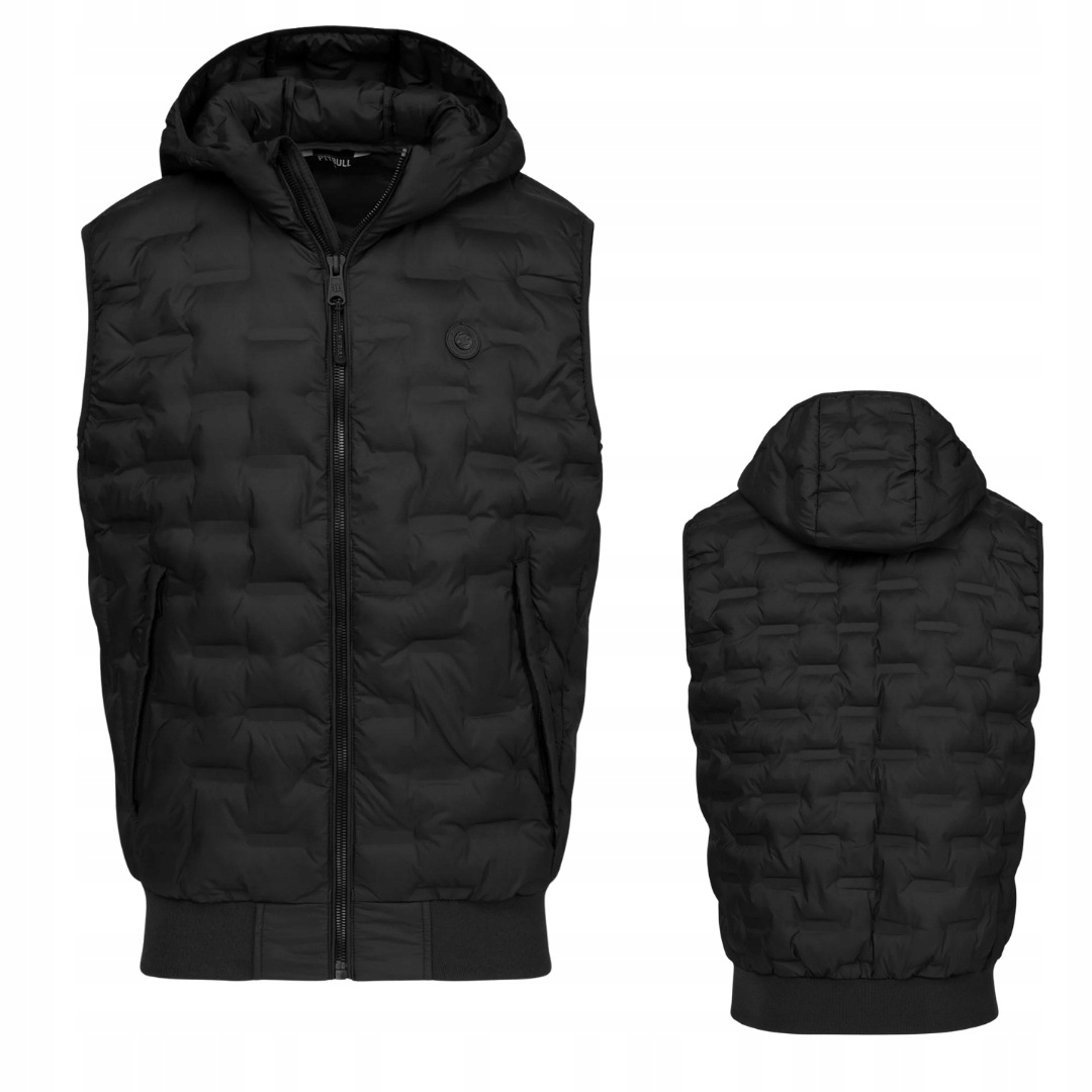 Pitbull West Coast Bunda Bez Rukávů Fisk Quilted Hooded Vest Black L