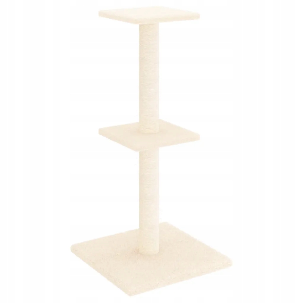 Škrabadlo pro kočky se sisalovými sloupky krémové 73 cm