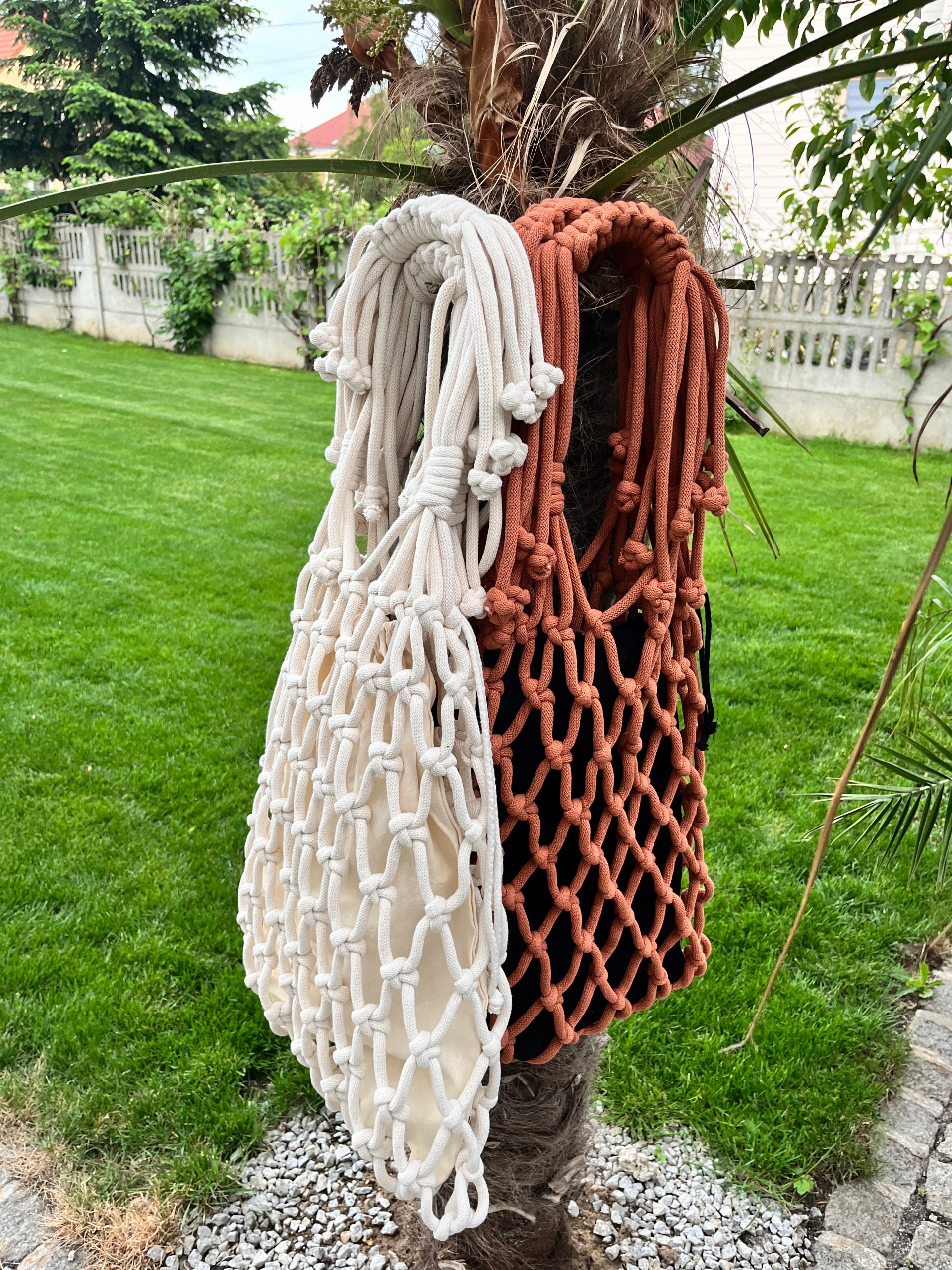 Plážová velká taška makramé