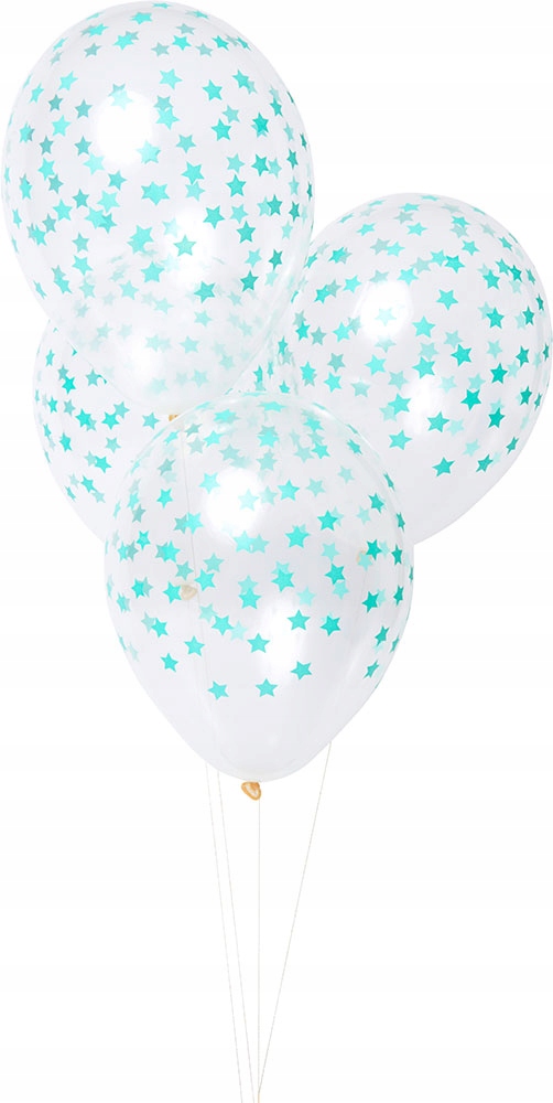 balony przeźroczyste z gwiazdkami 30 cm 4szt