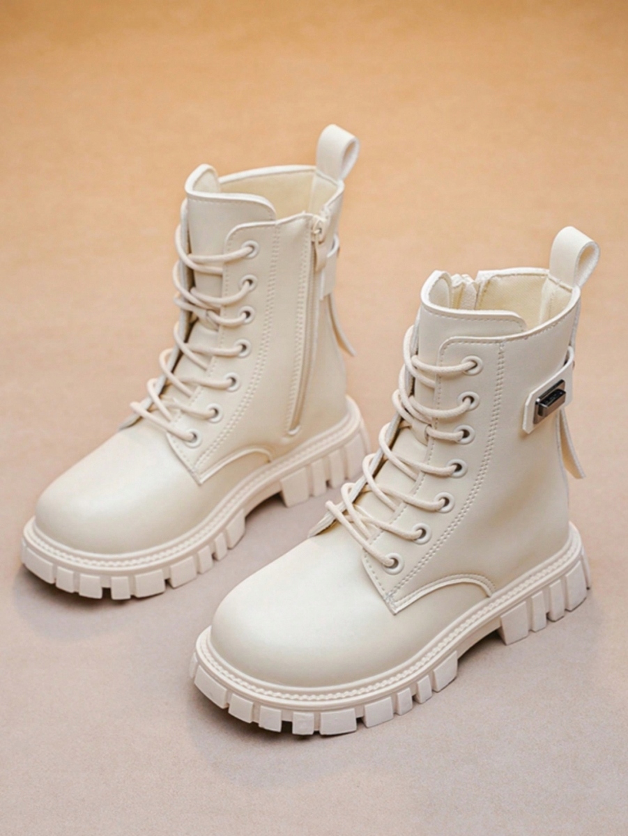 SHEIN BOTKI DZIEWCZĘCE BEŻOWE GŁADKIE 31 478