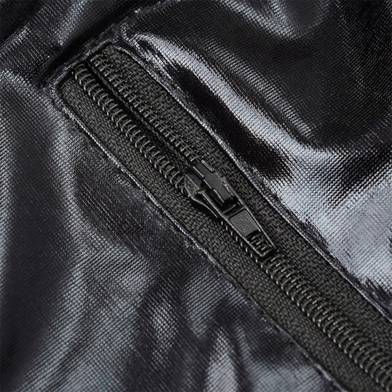 Kombinezon Body otwór czarny zamek skóra latex 3XL Rękaw bez rękawów