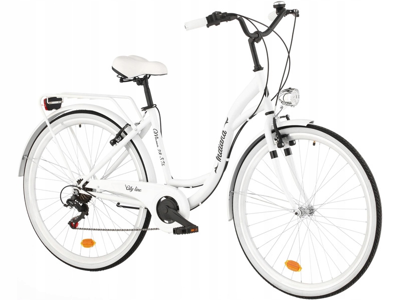 Rower miejski Indiana Moena S7B 28 cali damski Biały