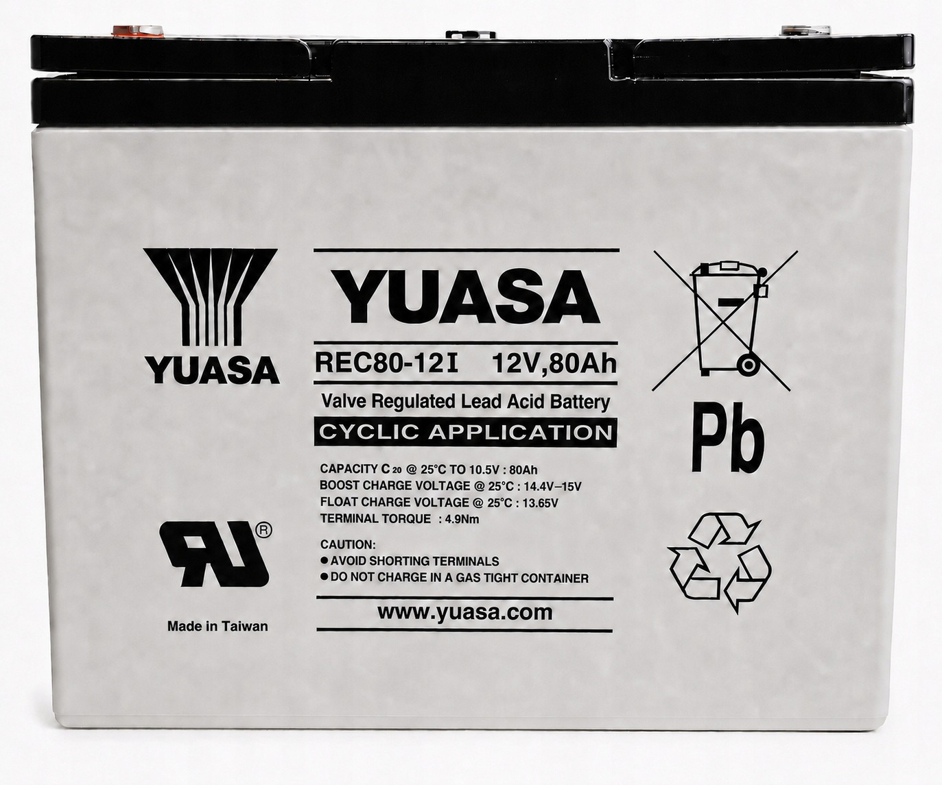 Akumulator Bateria Agm Yuasa REC80-12i 12V 80Ah Do Wózka Urządzeń Mobilnych