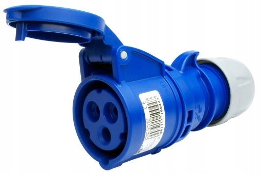 Gniazdo przenośne siłowe GP163 16A 3P 230V 6h IP44 Kolor niebieski