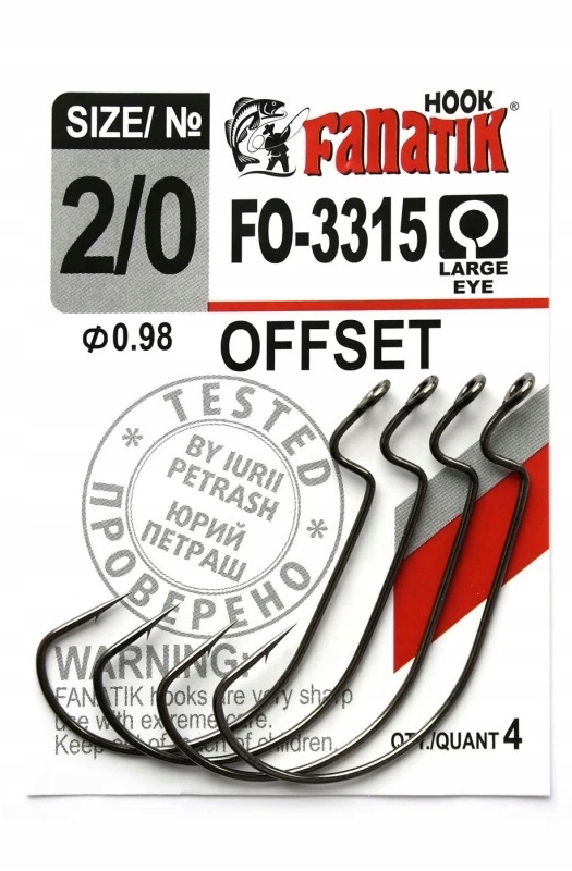 

Fanatik Haczyk FO-3315-2/0/48mm 4szt Offset