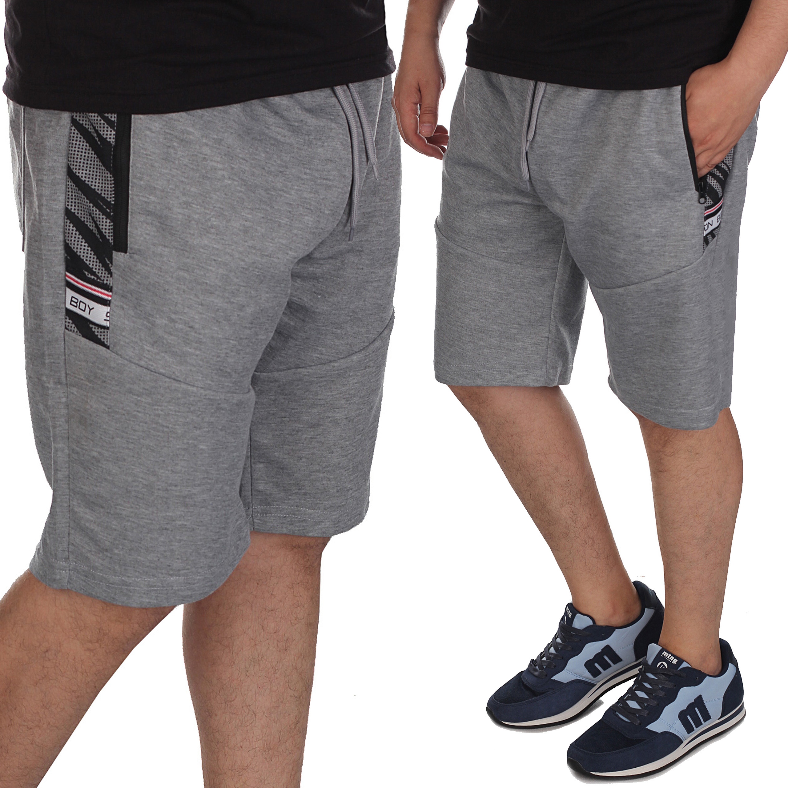 

Krótkie Spodenki Dresowe Męskie Szary S23_4XL
