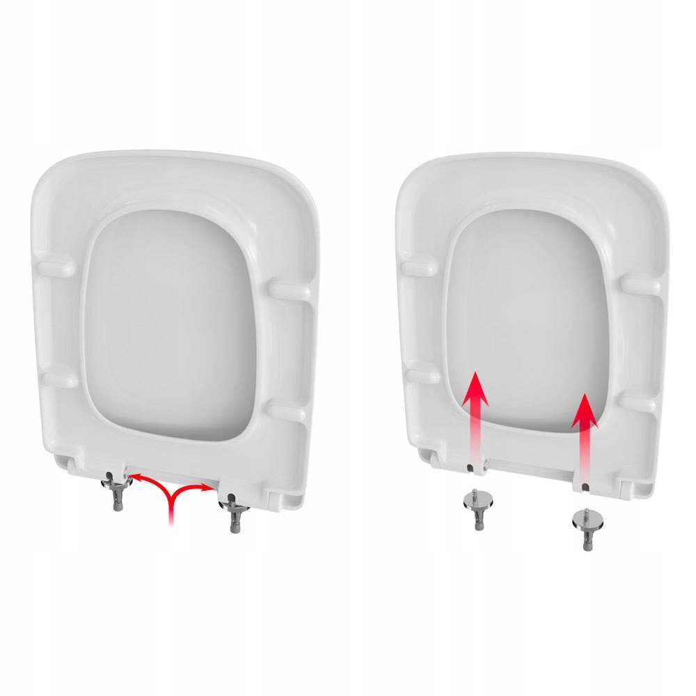 DESKA SEDESOWA WOLNOOPADAJĄCA LEKKA UNIWERSALNA REGULOWANA DO KOŁO STYLE Długość 43 cm