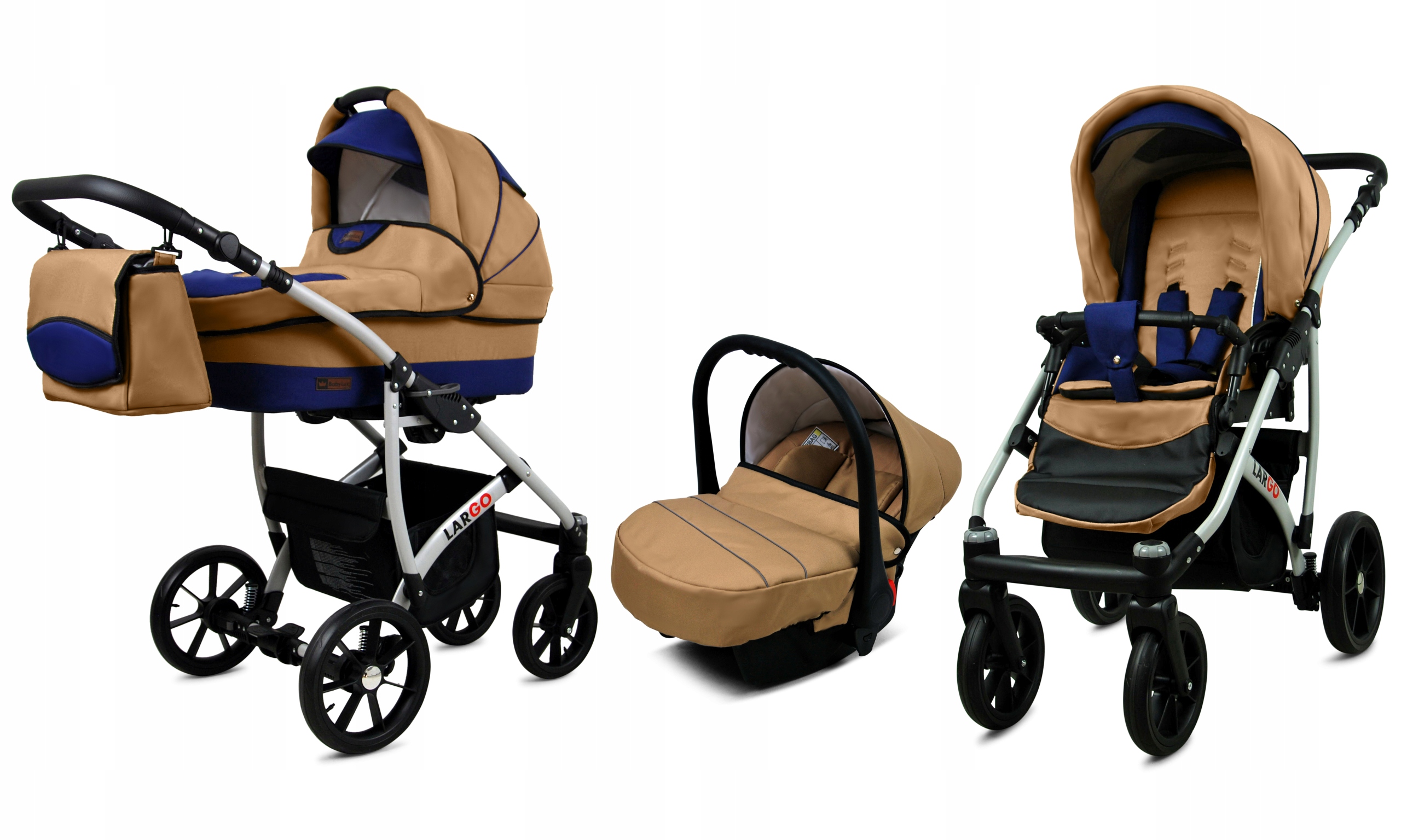 WÓZEK 3w1 LARGO GONDOLA SPACER FOTELIK ALUMINIUM EAN (GTIN) 5903890851828