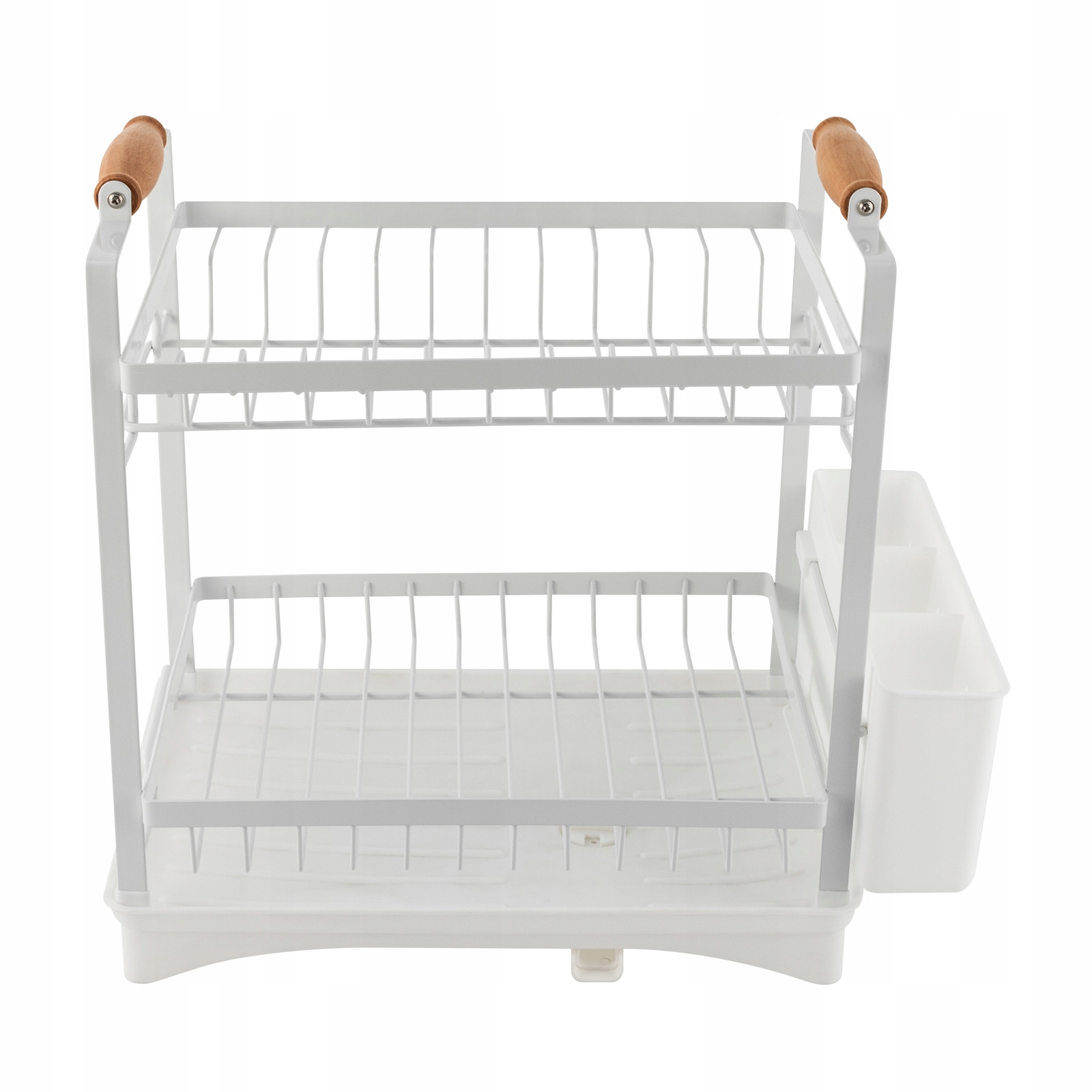 Stojak na naczynia z ociekaczem białym Szerokość produktu 24.5 cm