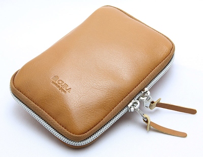 Čisticí sada Cura v koženém pouzdro, hnědá