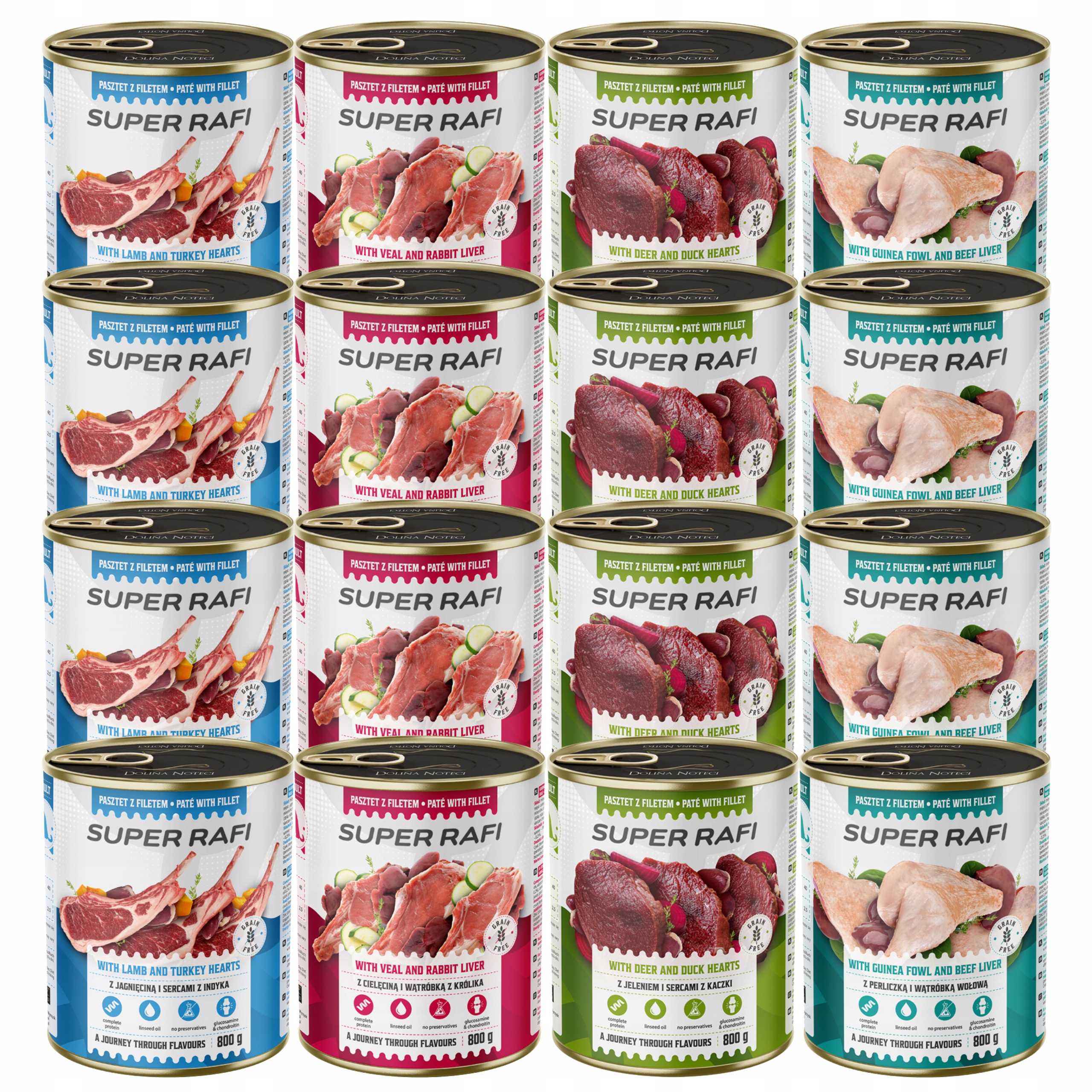 Levně Dolina Noteci Rafi krmivo pro psy mix chutí 16 x 800 g