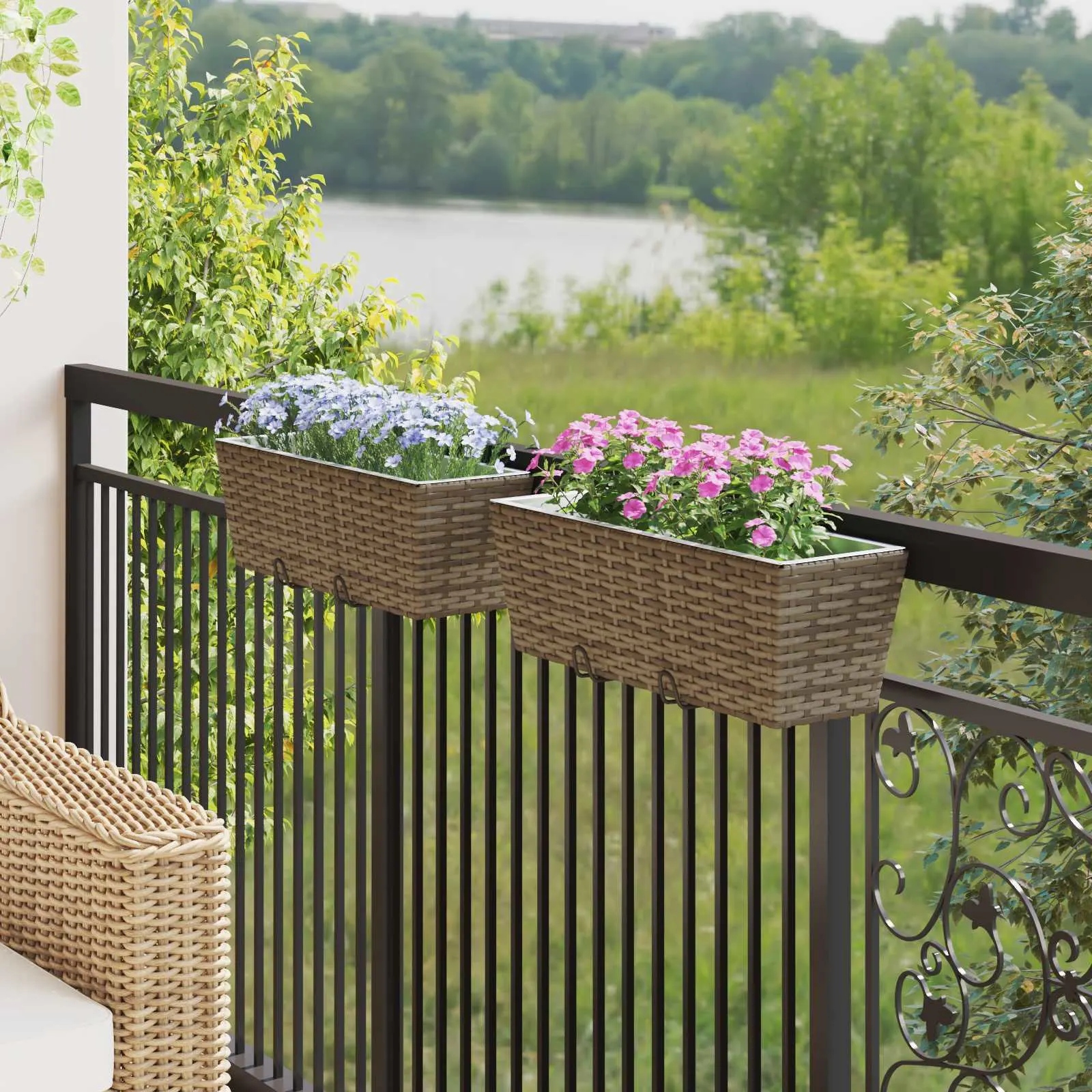 vidaXL Railing Kov