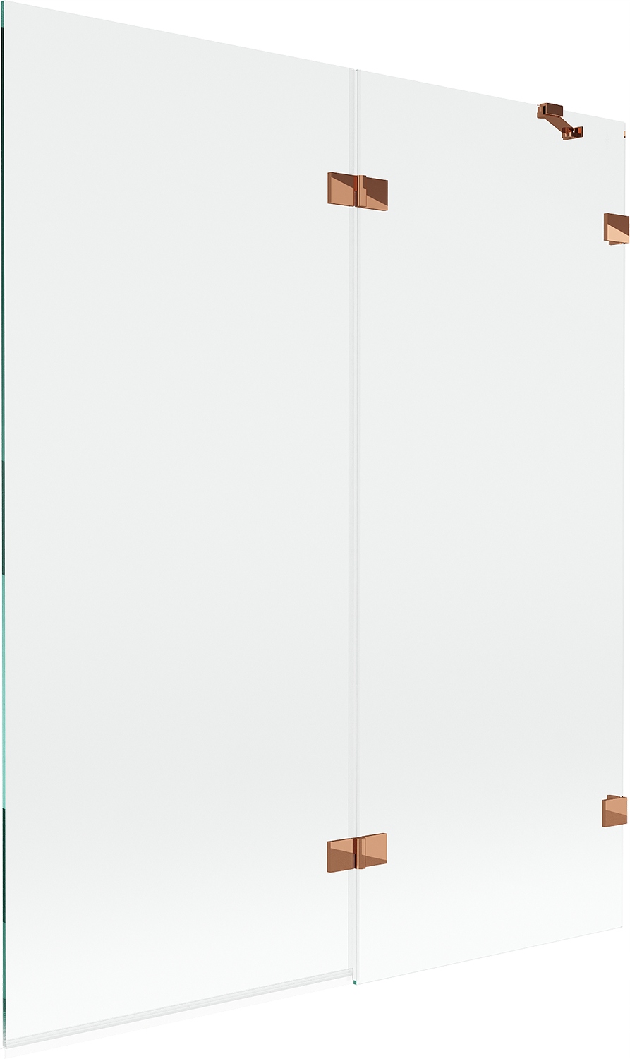 Mexen Lunar dvoukřídlá sprchová zástěna pravá 140 x 150 cm, transparentní,