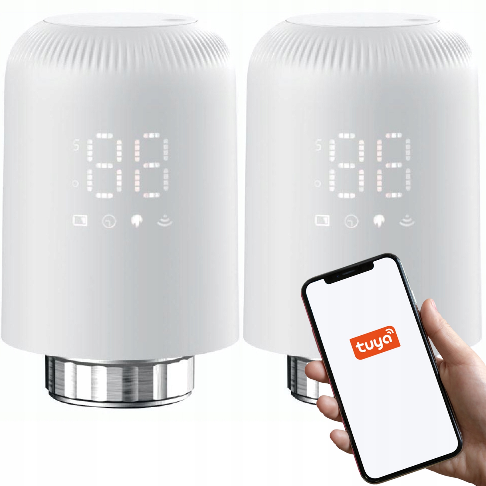 Elektronická Termostatická Hlavica Radiátora Tuya Smart M30X1,5 2 Kusov