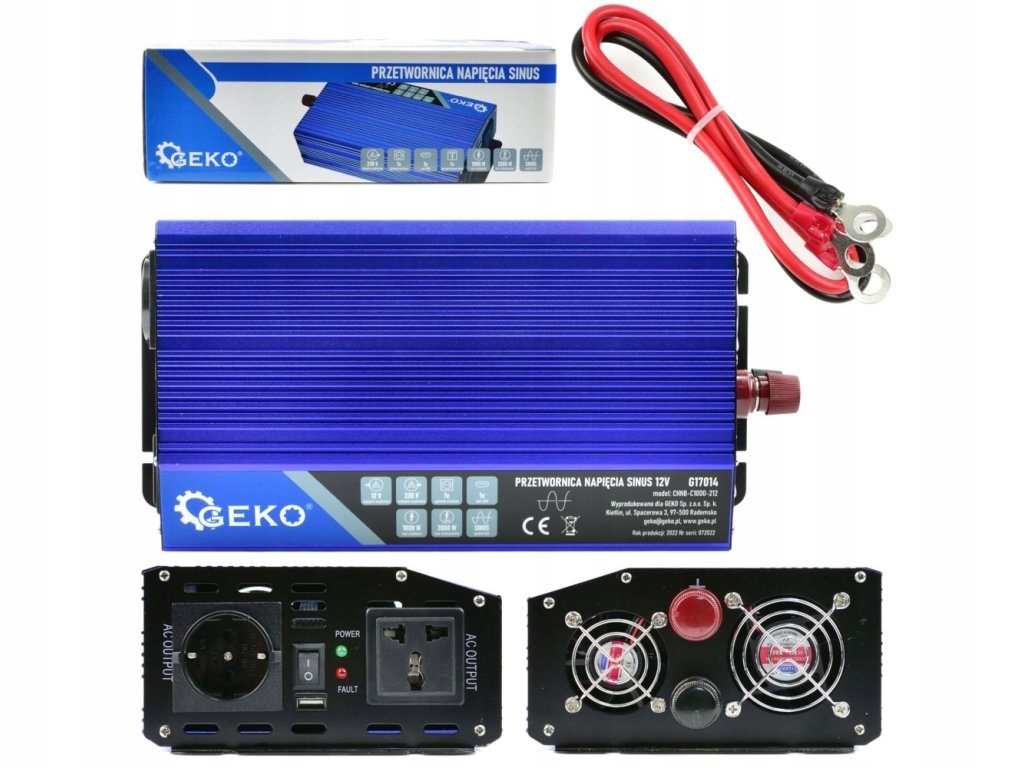 Menič napätia 12/230V 1000W/2000W, čistá sínusovka G17014